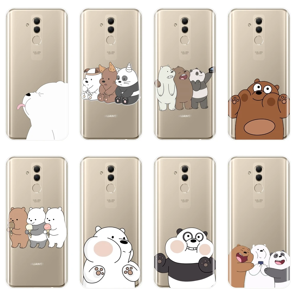 

Funny For Huawei Mate 9 10 20 Lite Case Silicone We Bare Bears Panda Soft Back Cover For Huawei Mate 7 8 9 10 20 Pro Phone Case