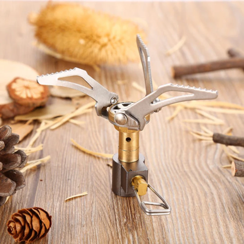 Portable Folding Titanium Alloy Cooking Gas Stove 3000W Camping Hiking long-lasting using time