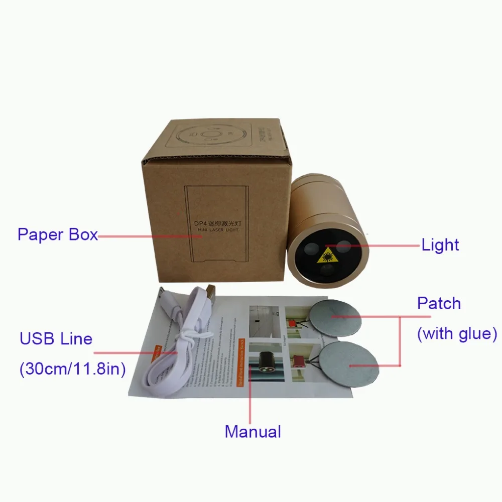  Sharelife Mini Portable RGB Gobos Laser USB Light Built-in 1200MA Battery Magnetic Attraction for H
