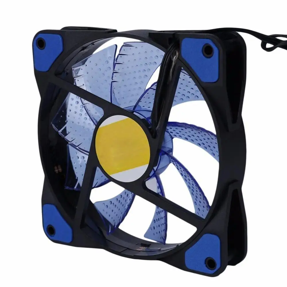

120mm 15 LED Ultra Silent Computer PC Case Cooling Fan 15 LEDs 12V With Rubber Quiet Molex Connector 3 / 4Pin plug fans Cooler