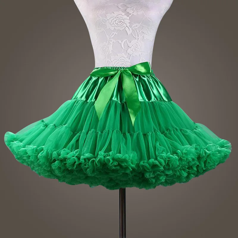 Пышный зеленый цвет пышный подъюбник свободное короткое платье юбка-американка Косплей балетная юбка-пачка рокабилли кринолин - Цвет: picture color 1