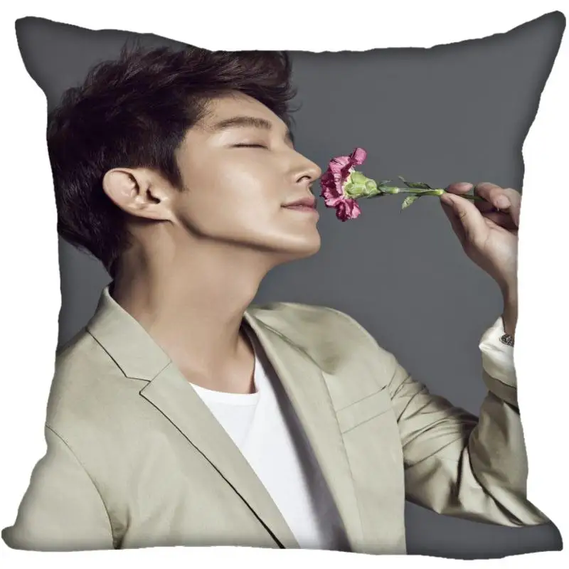 Квадратная шелковая атласная наволочка LEE JOON GI с принтом в Корейском стиле 35x35 см, 40x40 см