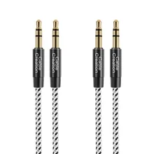 Aux Мощность Удлинительный кабель Шнур кабель со штыревыми соединителями на обоих концах для подключения дополнительный аудиокабель в обоих концах для подключения к стереосистеме Совместимость с автомобилем, сipod, iphon и многое другое B& Белый