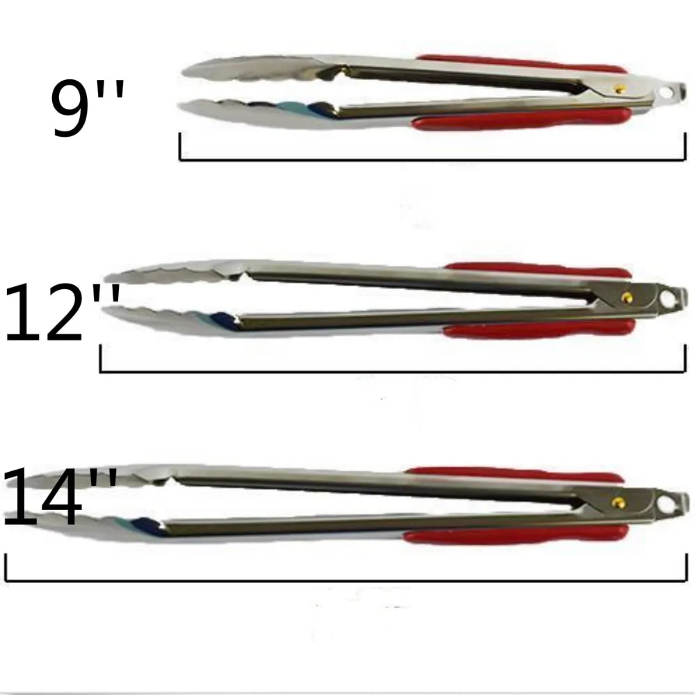 Новые Щипцы из нержавеющей стали 9 ''12'' 14 ''для барбекю хлеб буфет салат клип-замок гриль домашний ресторант