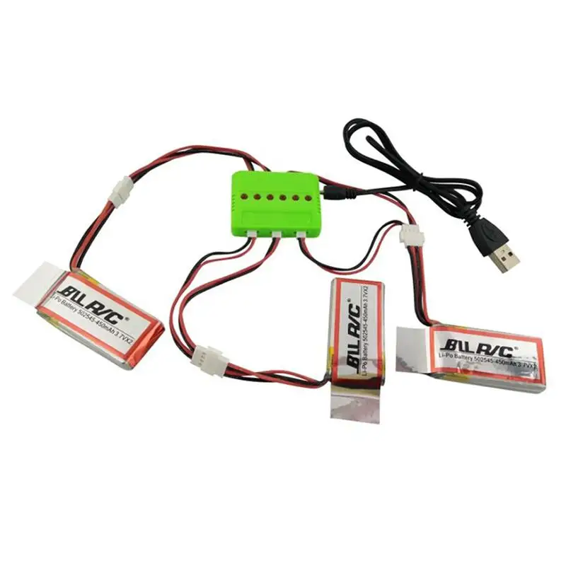 

RCtown 3pcs 7.4V 450mah Battery + Charger For UDI RC U919 U919A U845A U945A RC Quadcopter Spare Parts U919A U848A U845A D30