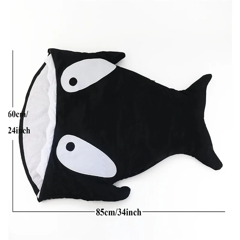 Теплый хлопковый детский Пеленальный спальный мешок конверт в форме безопасная эластичная Детская Мульти-цветные одеяла с изображением акулы из мультфильма игрушки для малышей, новорожденных