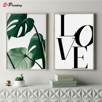 

Love Poster Black and White Print Modern Typography Minimalist Wall Art Affiche Scandinave Canvas Painting Living Room Decor