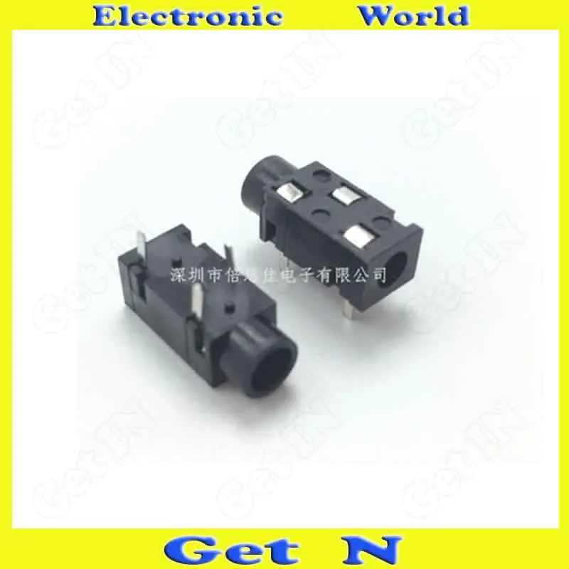 500pcs PJ 320 3 5mm Auido Video Female Jack Socket 3DIP Pins 3 5 Headphone Connectors High Quality