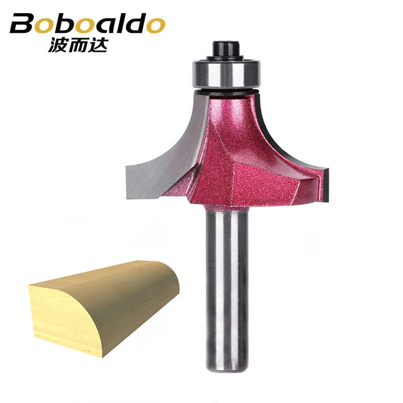  1PCS 8mm Shank Round Over Router Bits For Wood Woodworking Tool Endmill Bearing Milling Cutter Corn