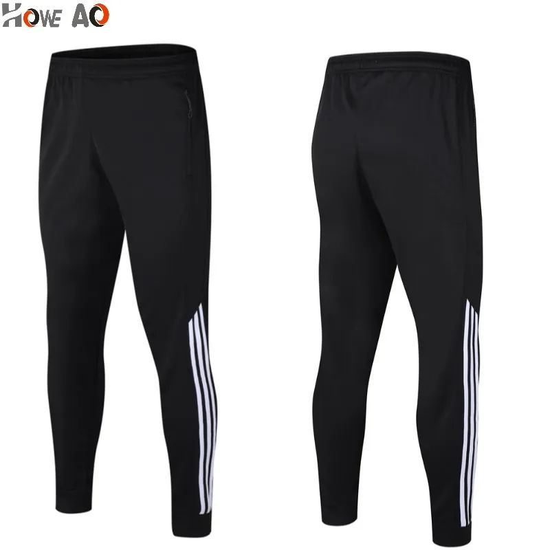 

HOWE AO Running Pants Men With Pockets Athletic Football Soccer Training Pants Elasticity Legging jogging Gym Trousers