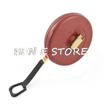 

Brick Red Case Metric Fiberglass Reel Measure Tape Ruler Tool 33ft Length