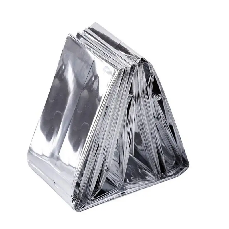 

Emergency survival blanket (5 pieces) retains body heat, Mylar waterproof cover, suitable for trekking, first aid kit Silver