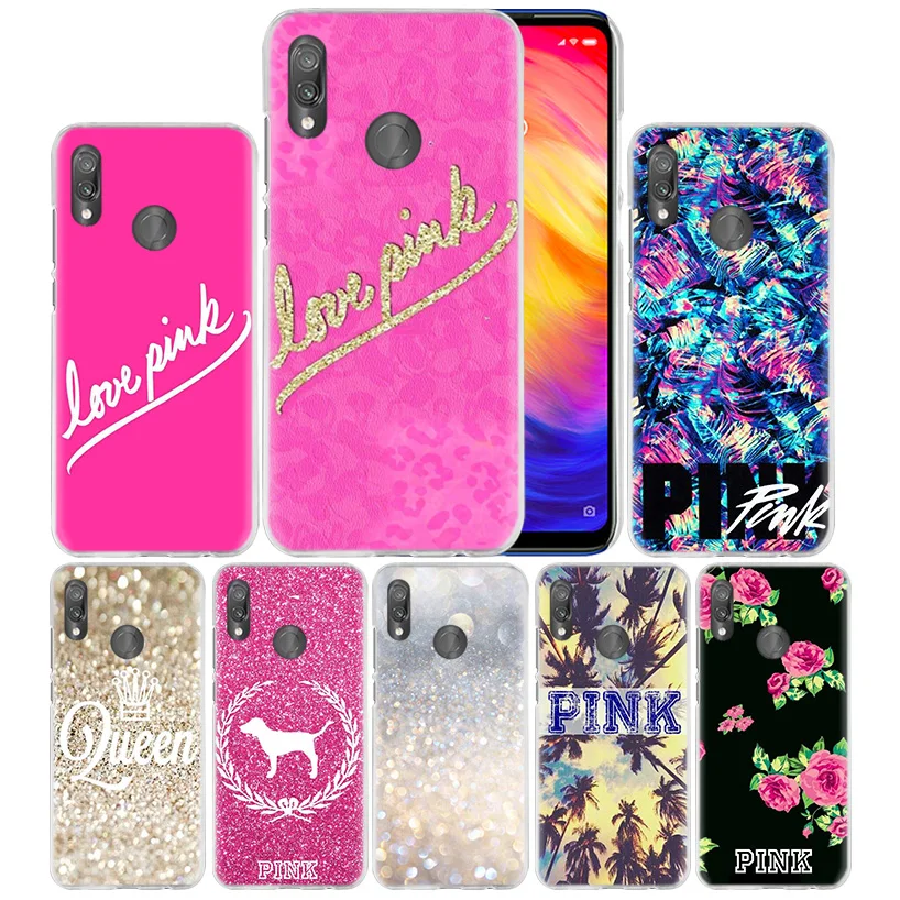 

My Pink Glitter Case for Xiaomi Redmi Go Note 7 6 6A Pro S2 5 5A 4X Mi A1 A2 9 Mix 3 5G 8 lite Play F1 Hard PC Phone Cover Coque