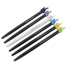 Новая ручка, указанная 12 шт., шесть цветов, смешивающий хвост маленького котенка, гелевая ручка, черная заправляемая ручка для студентов, экзамены для письма для офиса, ручки