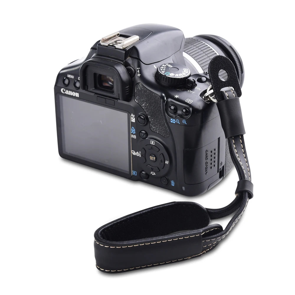 Камера кожаный ремешок ручка металлическое кольцо ремешок для Canon EOS 200D 5D Mark III IV 7D 6D II 100D 80D 77D 70D M100 M50 M6 M3