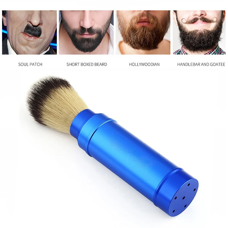 Профессиональный барсук помазок волос алюминиевый сплав Ручка Путешествия помазок для Для мужчин борода приспособление для чистки бритья