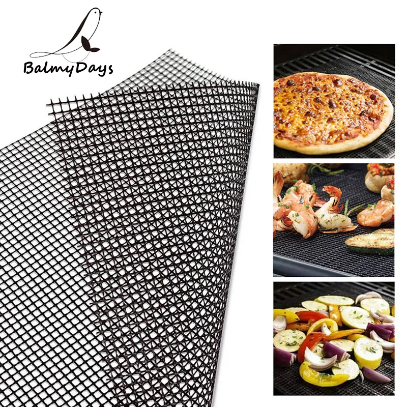 

BBQ Grill Mat Reusable Barbecue Mesh Grill Mat Non-stick Teflon Kitchen Cooking Grilling Mat BBQ Liner Outdoor BBQ Accessories