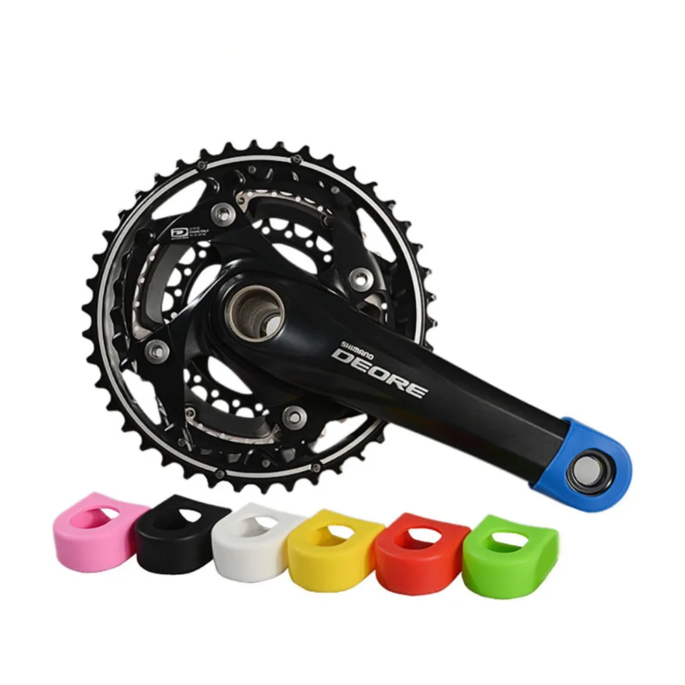 1 Pair Silicon Bicycle Crank Arm Boots MTB Bike Crankset Fixed Gear Tool