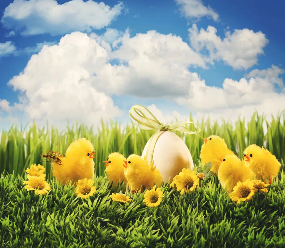 

SHENGYONGBAO 10x10ft Easter Theme Vinyl  Photography Backdrops Props Photography Studio  Background  FH-43