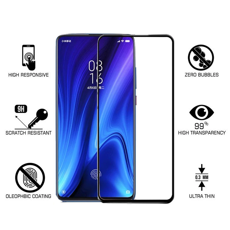 3D полное клеевое высокоглиноземное закаленное стекло для Xiaomi Mi 9T покрытие 9H Защитная пленка Pro|Защитные
