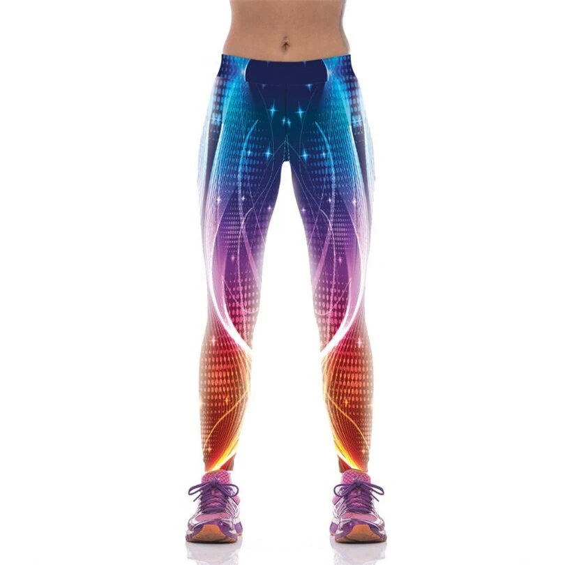 CUHAKCI 3D печать леггинсы панк фитнес женские леггинсы эластичные брюки с высокой талией пуш-ап леггинсы для спортзала Спорт Леггинсы - Цвет: K234 1075