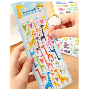 

2pcs/lot 3D Cartoon PVC animal sticker/Decoration label/bookmark/Multifunction/DIY Sticker/Sign post/Fashion Gift GT294