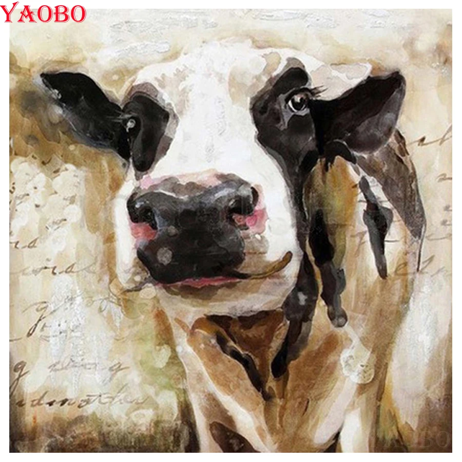

5d diy diamond painting milk cow cross stitch full round diamond embroidery diamond paintings mosaic picture home decorative
