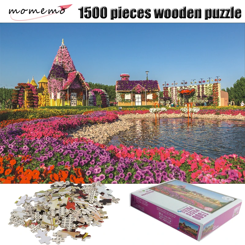 

MOMEMO The Garden 1500 Pieces Landscape Jigsaw Puzzle Adult Puzzle Wooden Puzzle 1500 Pieces Assembling Puzzles Toy for Children
