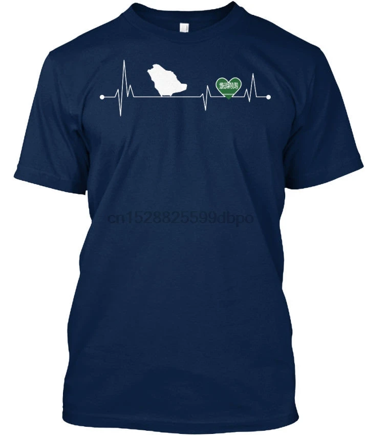 

T-Shirt 2019 Fashion Men Saudi Arabia Hearbeat Standard Unisex T-Shirt (S-5XL) Tee shirt