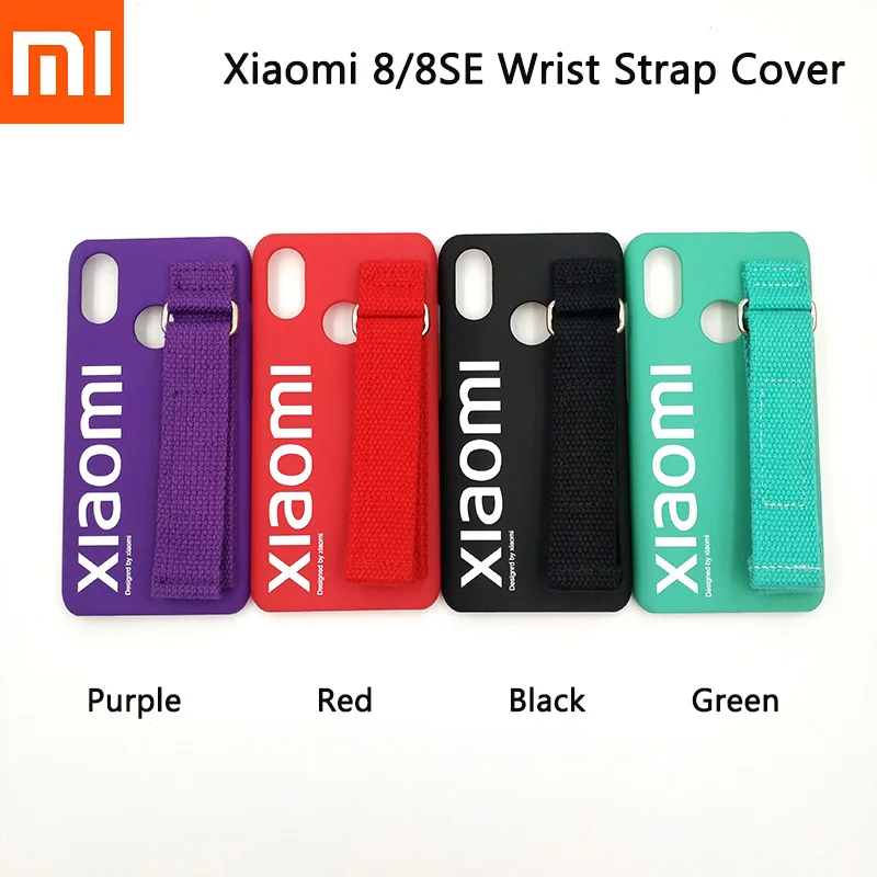 

100% Original Xiaomi 8SE Wrist Strap Case Protection Back Housing Shell Cover For Xiao Mi 8 SE Phone Bag With 4 Colors To Choose