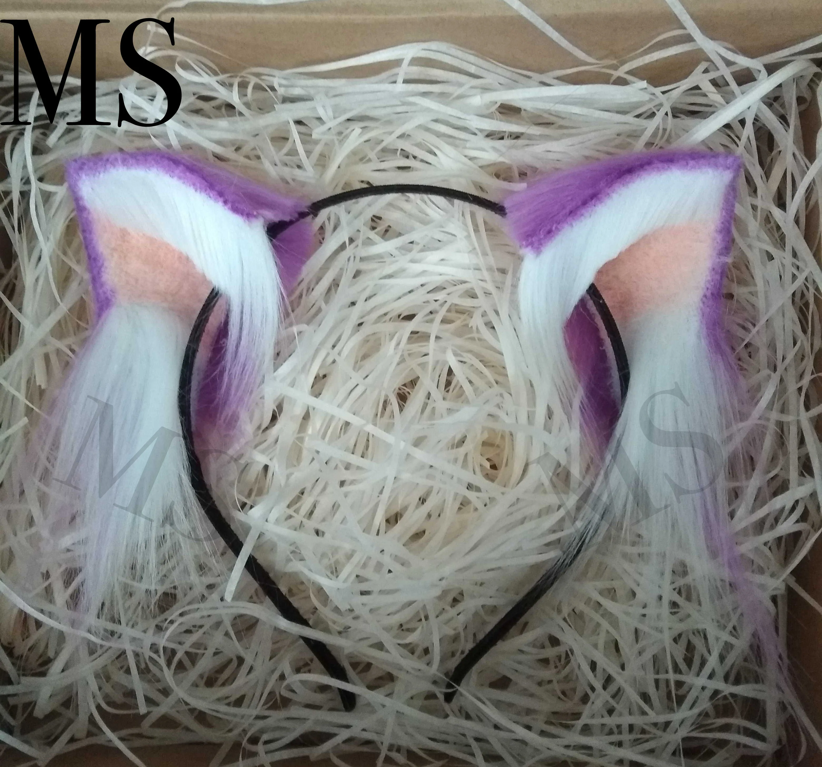 New Hand Work Animal Ears Hair Hoop red Fox Ears Headwear hair accessories for girl women LOL cosplay