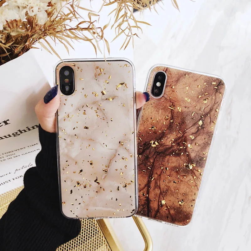 

Newly Phone Case Marble Texture Soft Anti-scratch Protective Phone Case Cover for iPhone