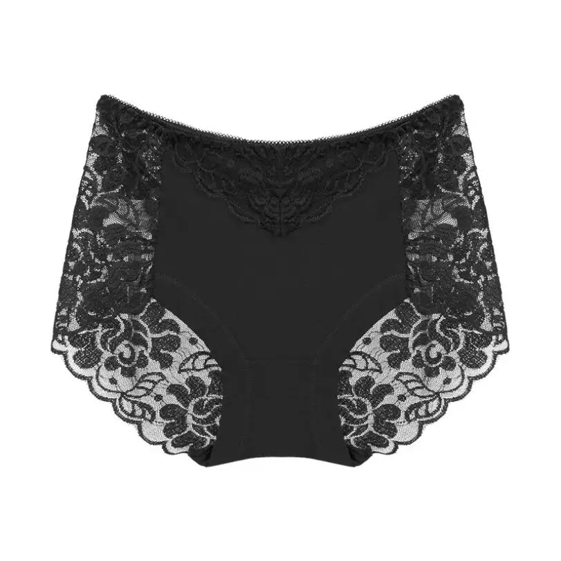 

Free Shipping 2019 Pure color cotton in waist plus-size ms briefs non-trace sexier than tall waist modal Size L XL XXL XXXL