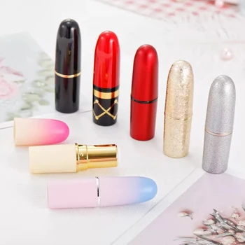 

30 Pcs/lot Bullet Shape Empty Lipstick Tubes Homemade Lip Balm Tube Packaging Material Inner Diameter 12.1mm Red/ Black/ Silver