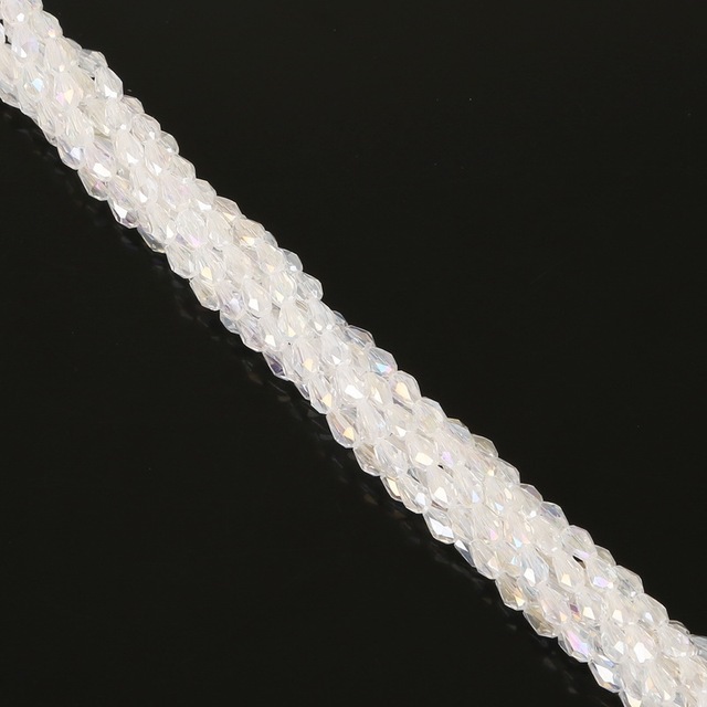 3mm Teardrop Austria Crystal Beads Water Drop Faceted Glass Beads Loose Spacer Beads For Jewelry Making DIY