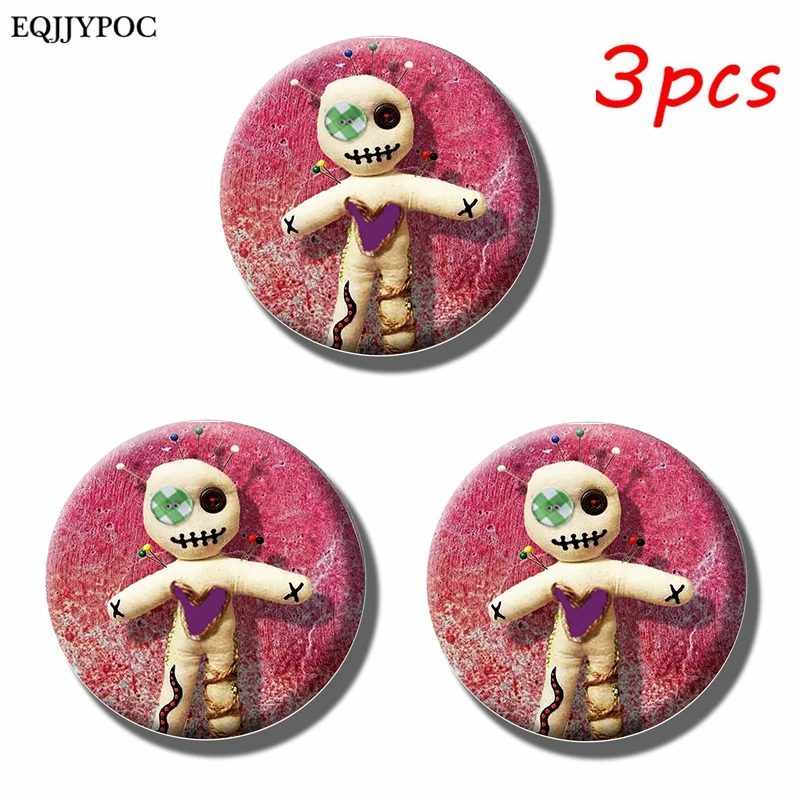 

Voodoo Doll 30 MM Fridge Magnet Love Image Photo Gift Glass Cabochon Magnetic Refrigerator Stickers Note Holder Home Decoration