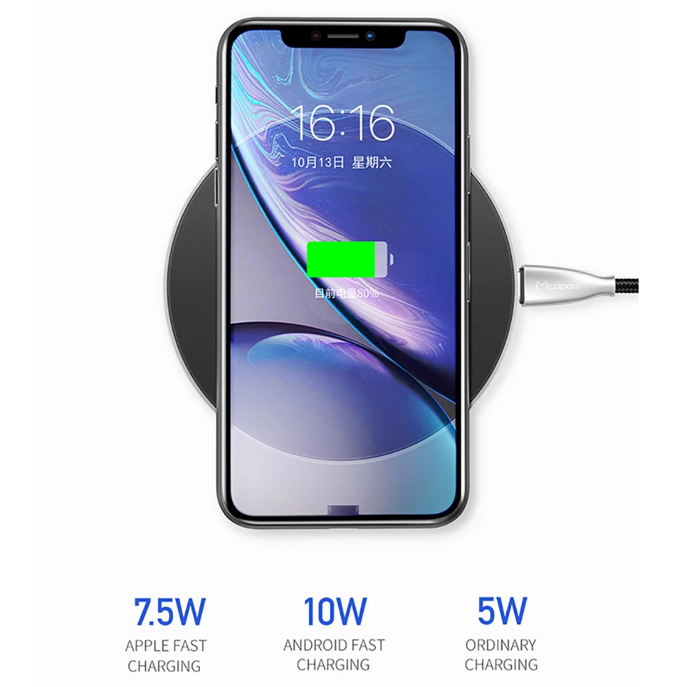 Mcdodo 10 Вт Qi Беспроводное зарядное устройство для iPhone X/XS Max XR 8 Plus Видимый элемент беспроводной зарядного устройства для samsung S8 S9 Xiaomi Mi 9