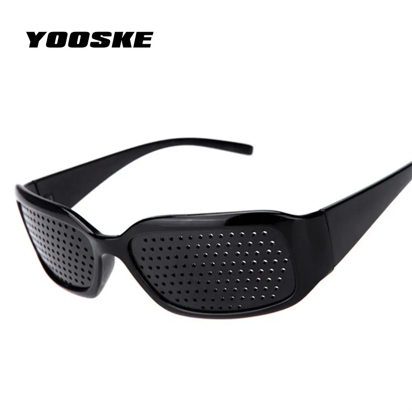 

YOOSKE Black Pinhole Sunglasses Anti-fatigue Vision Care Pin Hole Microporous Glasses Eye Exercise Eyesight Improve Anti-myopia