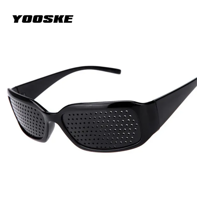 YOOSKE Black Pinhole Sunglasses Anti fatigue Vision Care Pin Hole