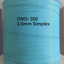 1000 м OM3-300 волоконно-оптический симплексный кабель 3,0 мм Аква Цвет Крытый для волокна патчкорды 1 км/рулон ftth оптического волокна SX провода ELINK