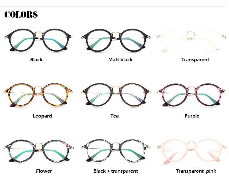 Ретро женские очки оправа мужские очки оправа винтажные круглые прозрачные линзы очки Оптическая оправа для очков