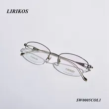 LIRIKOS чистый титан выдалбливают с Ablaze бизнес женщин чтения полуоправы очки для чтения прозрачные линзы для глаз Fmale очки