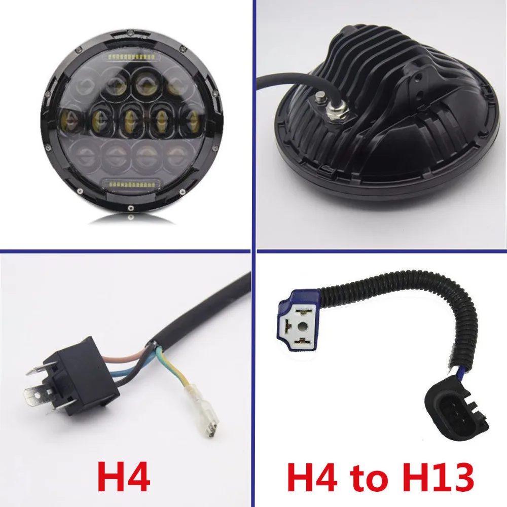 7INCH 75W Jeep Wrangler TJ JK Phillips LED Headlight (5)