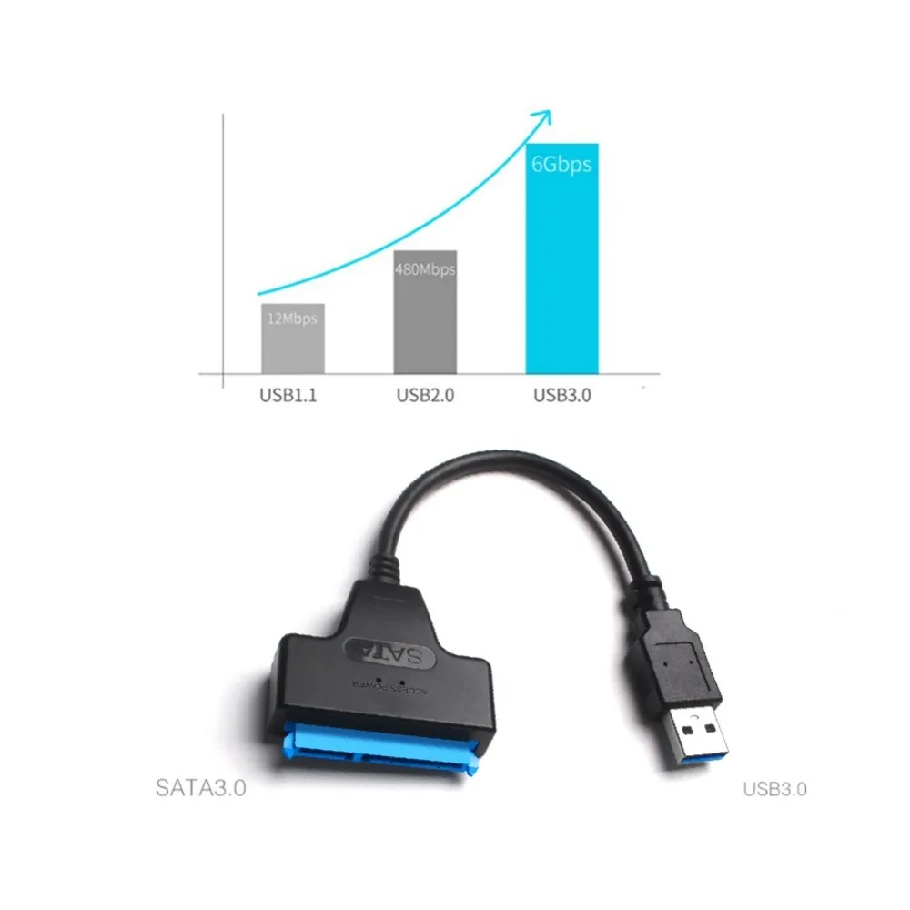 22-Pin SATA USB 3,0 кабель 2,5 дюймов жесткий диск SATA адаптер конвертер для 2," ноутбука жесткий диск SSD sats кабель адаптер 20 см Длина Лидер продаж