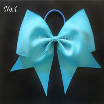 

12 BLESSING Happy Girl Boutique Hair Accessories 7 " Cheer Leader Bow Elastic