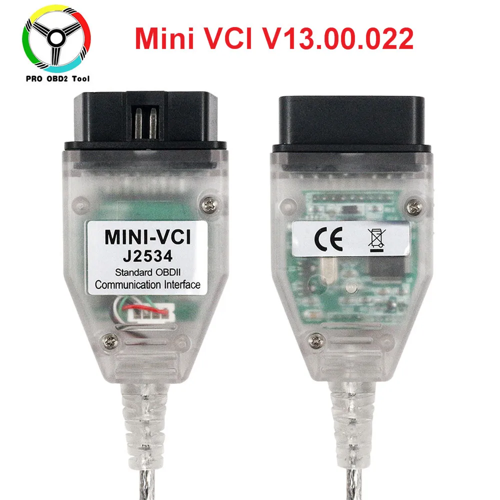 Новейший V13.00.022 MINI VCI с чипом FTDI232RL интерфейс для TOYOTA TIS Techstream J2534 OBD2 OBDII