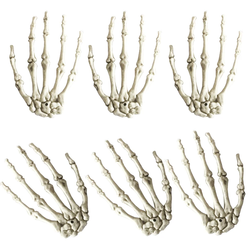 3 pairs a lot plastic skeleton hands haunted house for halloween decoration halloween props - Halloween Decorations Skeleton 3 pairs a lot plastic skeleton hands haunted house for halloween decoration halloween props - Halloween Decorations Skeleton