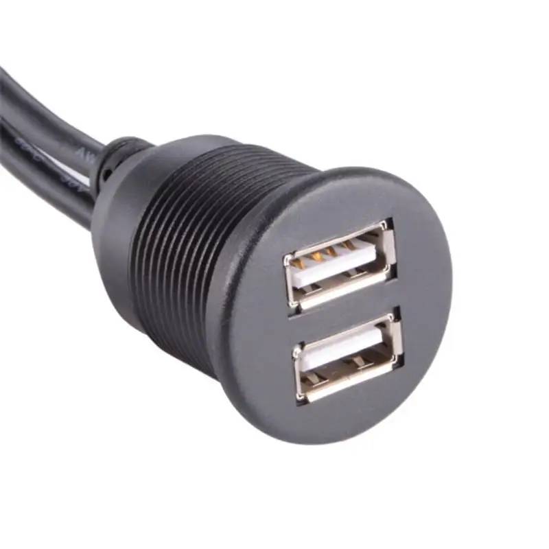 Двойной USB разъем удлинитель приборной панели автомобиля смывное крепление 2