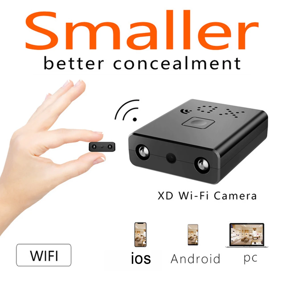 Новейшие HD Mini Wi Fi камера Инфракрасный ночное видение наблюдения IP/камера AP обнаружения движения удаленный сигнал видеокамеры Max 128 г