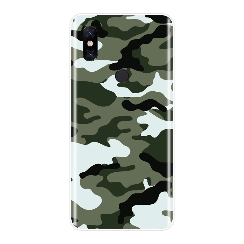 Чехол накладка для Xiaomi Mi Note Mix 1 2 2S 3 мягкий силиконовый Камуфляжный армейский